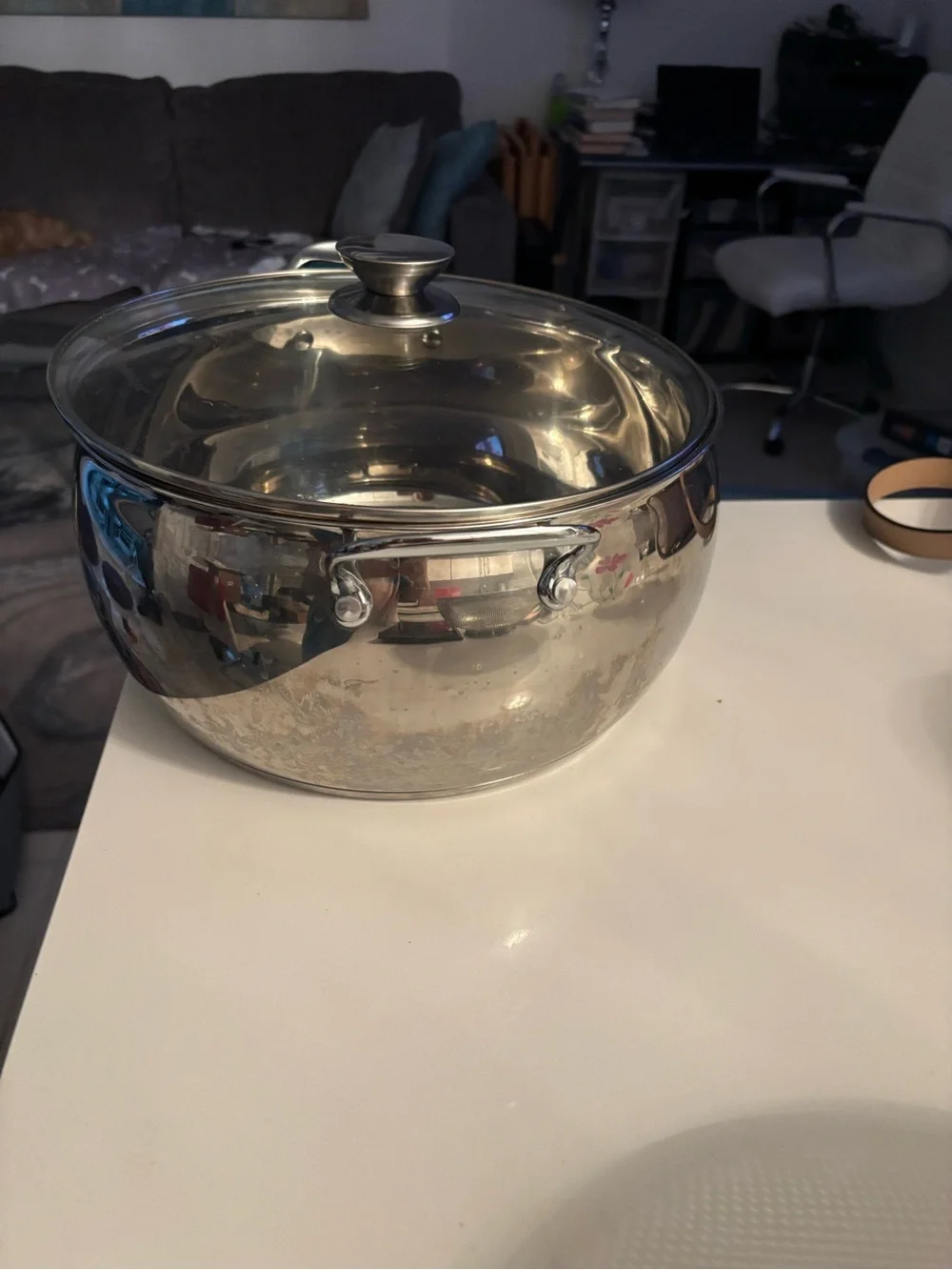 Stainless Steel Covered Stockpot - Silver 11 quart